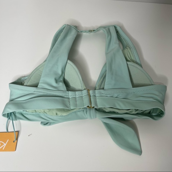 Kona Sol Mint Green Plus Beach Pool Padded Bikini Top - Picture 7 of 8